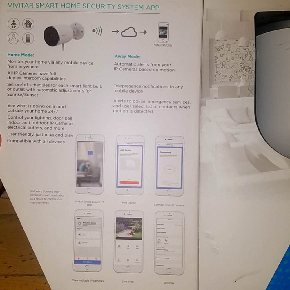 NIB-VIVITAR- Outdoor Wi-Fi Camera w/2 way intercom - Picture 2 of 4